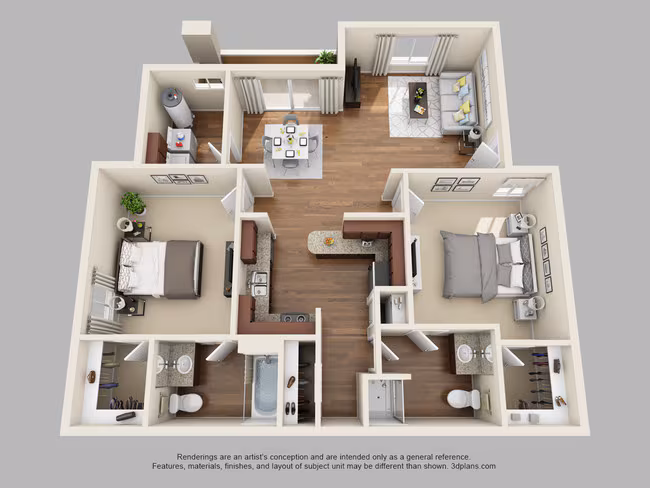 Unit AUCMQJ 1065 floor plan